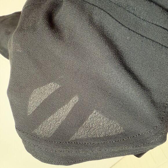 Helmut Lang Heather Shorts Black Pull On Stretch Waist Satin Side Sheer P XS EUC - Picture 7 of 13